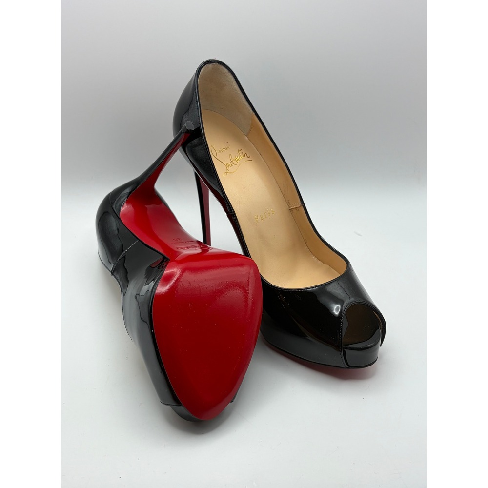 Louis Vuitton open toe heels Red Bottoms size 36 never worn